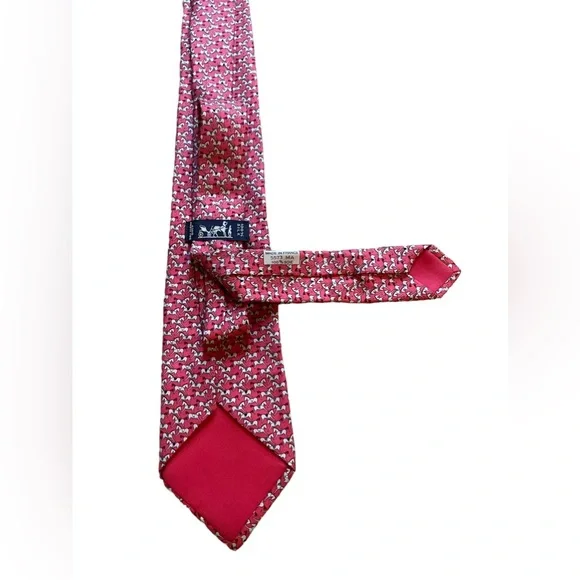 HERMES TIE 5573 MA Horse on 100% Silk Necktie - Picture 4 of 5